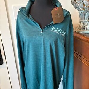 Teal Quarter-Zip Pullover